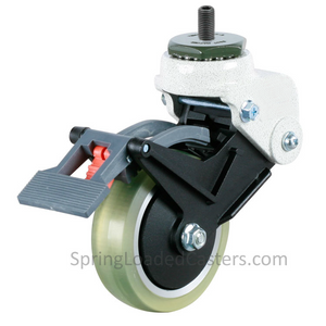 4" Spring Loaded Swivel Caster with Brake - Stem Mount | 7M-GDS100BSS