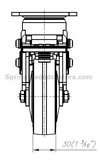 4 inch spring loaded caster tread width