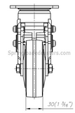 7M-GDS100ARF | 4 Inch Rigid Spring loaded caster drawing 2