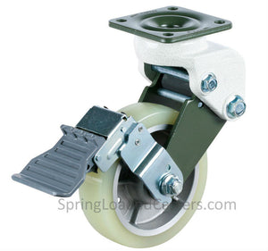 6" Spring Loaded Shock Absorbing Swivel Caster with Brake | 7M-GDS150BSF-KO