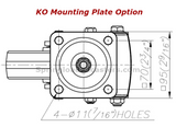 6" Spring Loaded Shock Absorbing Swivel Caster with Brake KO Plate Drawing | 7M-GDS150BRF-KO