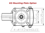 8" Spring Loaded Shock Aborbing Rigid Caster Plate Mount Drawing | 7M-GDS200ARF-KO